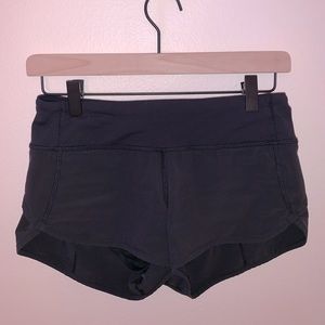 Lululemon black speed up shorts